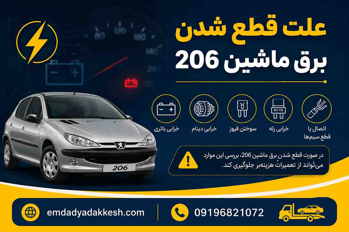 علت قط شدن برق 206